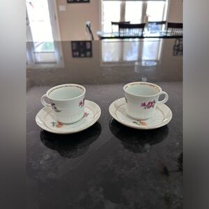 CP vintage German porcelain demitasse cups.